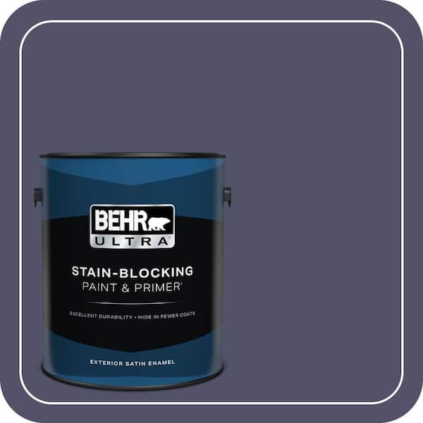 BEHR ULTRA 1 gal. #640F-7 Academy Purple Satin Enamel Exterior Paint & Primer (2)