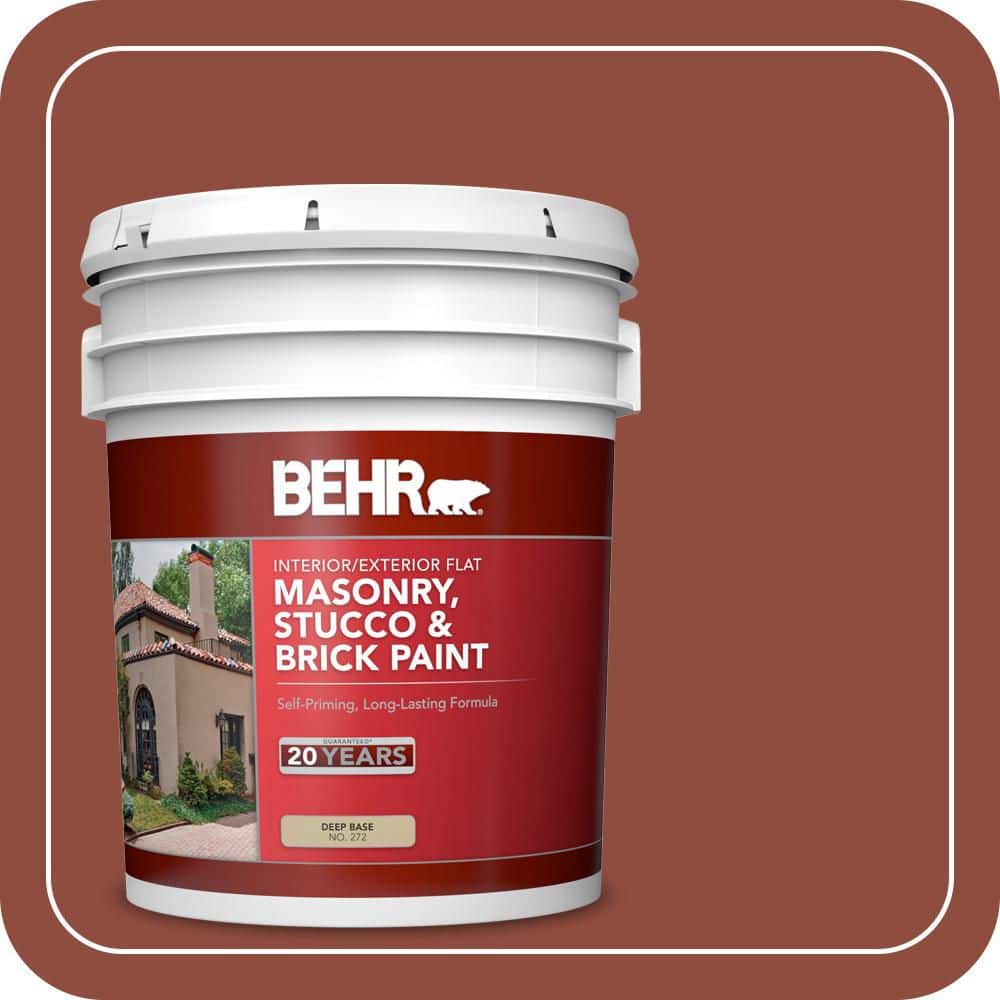 BEHR 5 gal. #SC-330 Redwood Flat Interior/Exterior Masonry, Stucco and Brick Paint (1)