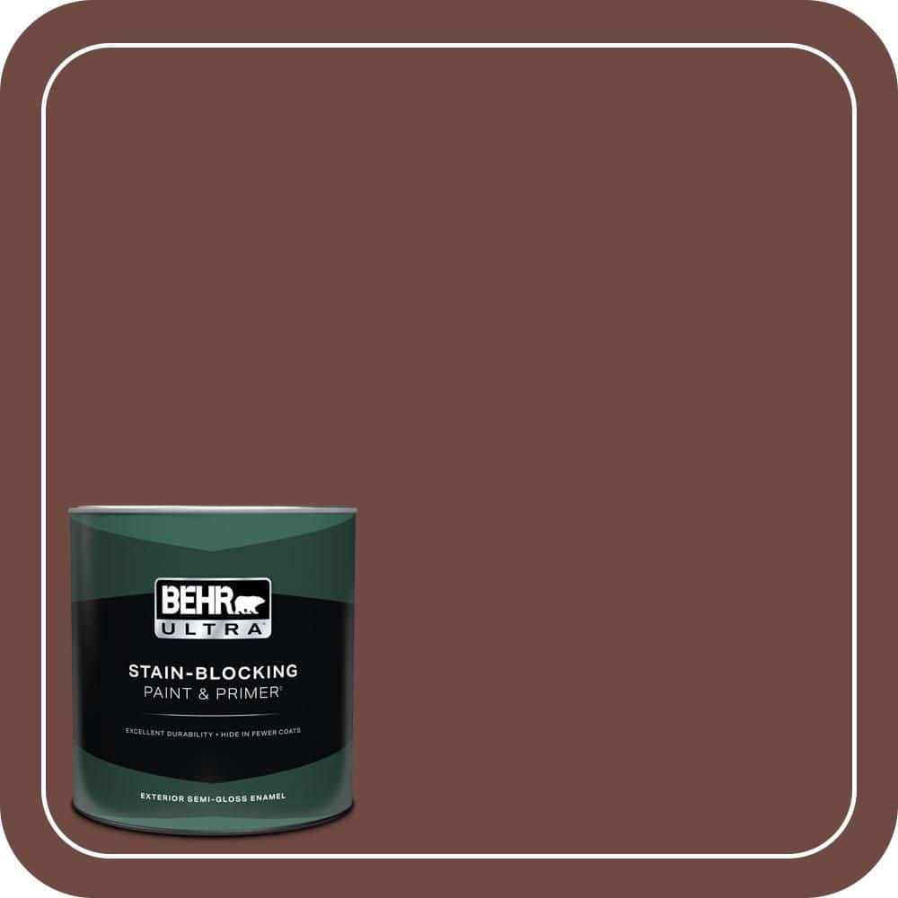 BEHR ULTRA 1 qt. #S-G-720 Fireside Semi-Gloss Enamel Exterior Paint & Primer