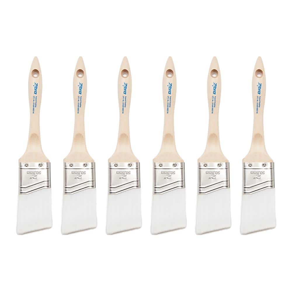 Zibra 2 in. Angled Sash Trim Brush (6-Pack)