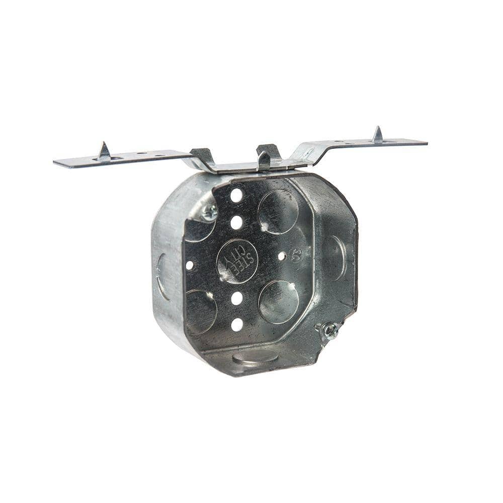 Steel City 4 in. 1-1/2 in. Deep Octagon Box with V-Bracket (54151V12-12R) (4)
