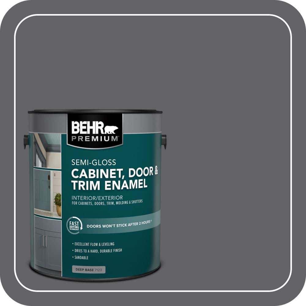 BEHR PREMIUM 1 gal. #N530-6 Digital Semi-Gloss Enamel Interior/Exterior Cabinet, Door & Trim Paint