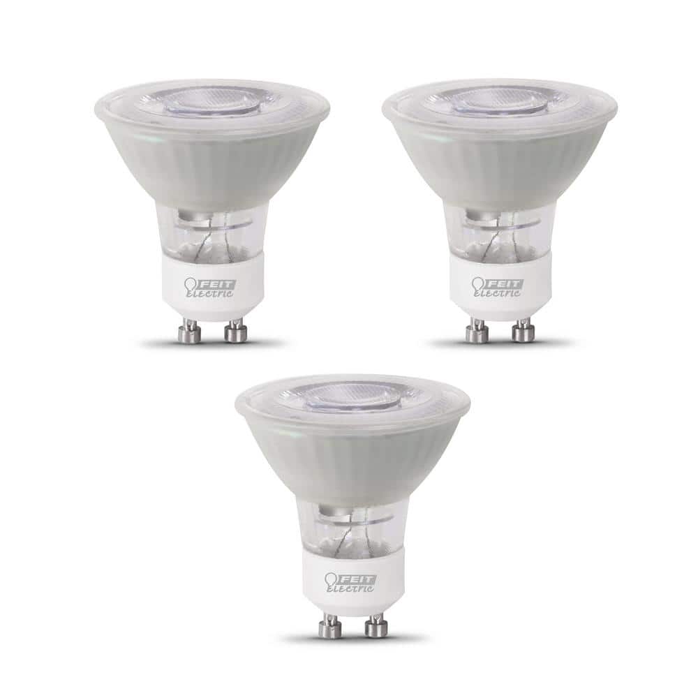 Feit Electric 50-Watt Equivalent MR16 GU10 Dimmable Recessed Track Lighting 90+ CRI Frosted Flood LED Light Bulb, Daylight (3-Pack) (2)