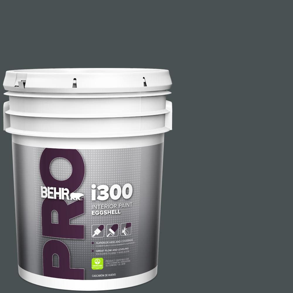 BEHR PRO 5 gal. #720F-7 Dark as Night Eggshell Interior Paint (1)