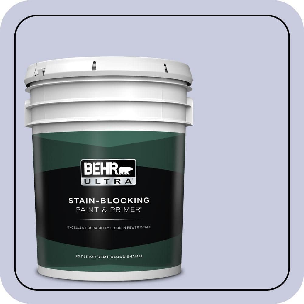 BEHR ULTRA 5 gal. #630C-3 Timeless Lilac Semi-Gloss Enamel Exterior Paint & Primer