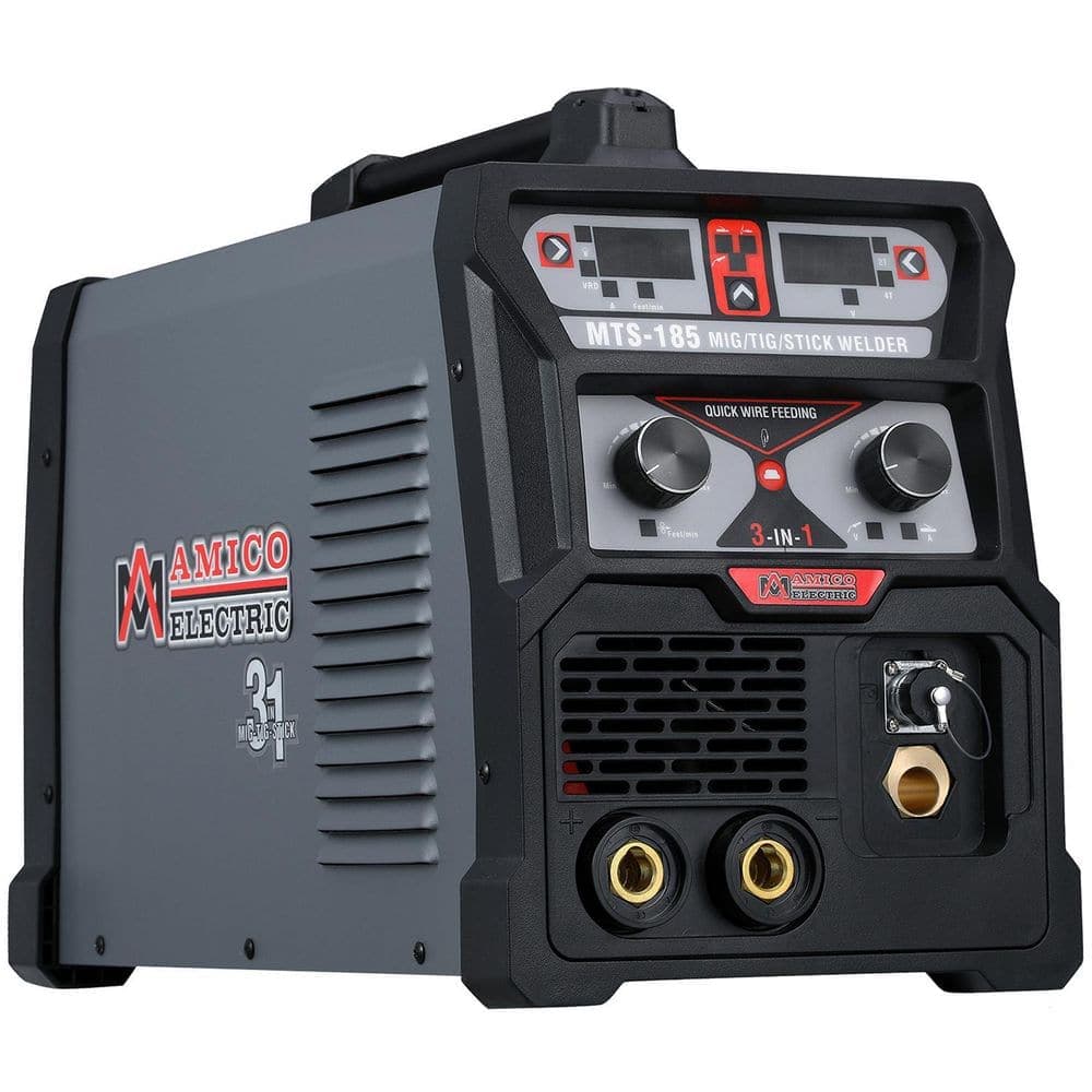 AMICO POWER MTS-185,185-Amp MIG Flux-cored Lift-TIG Stick Arc Welder, 100-250V, Compatible Spool Gun: SPG15180 (3)