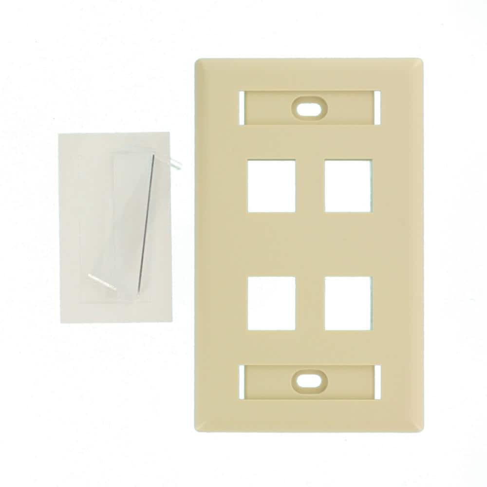 Leviton White 1-Gang Audio/Video Wall Plate (1-Pack) 42080-4IL (2)