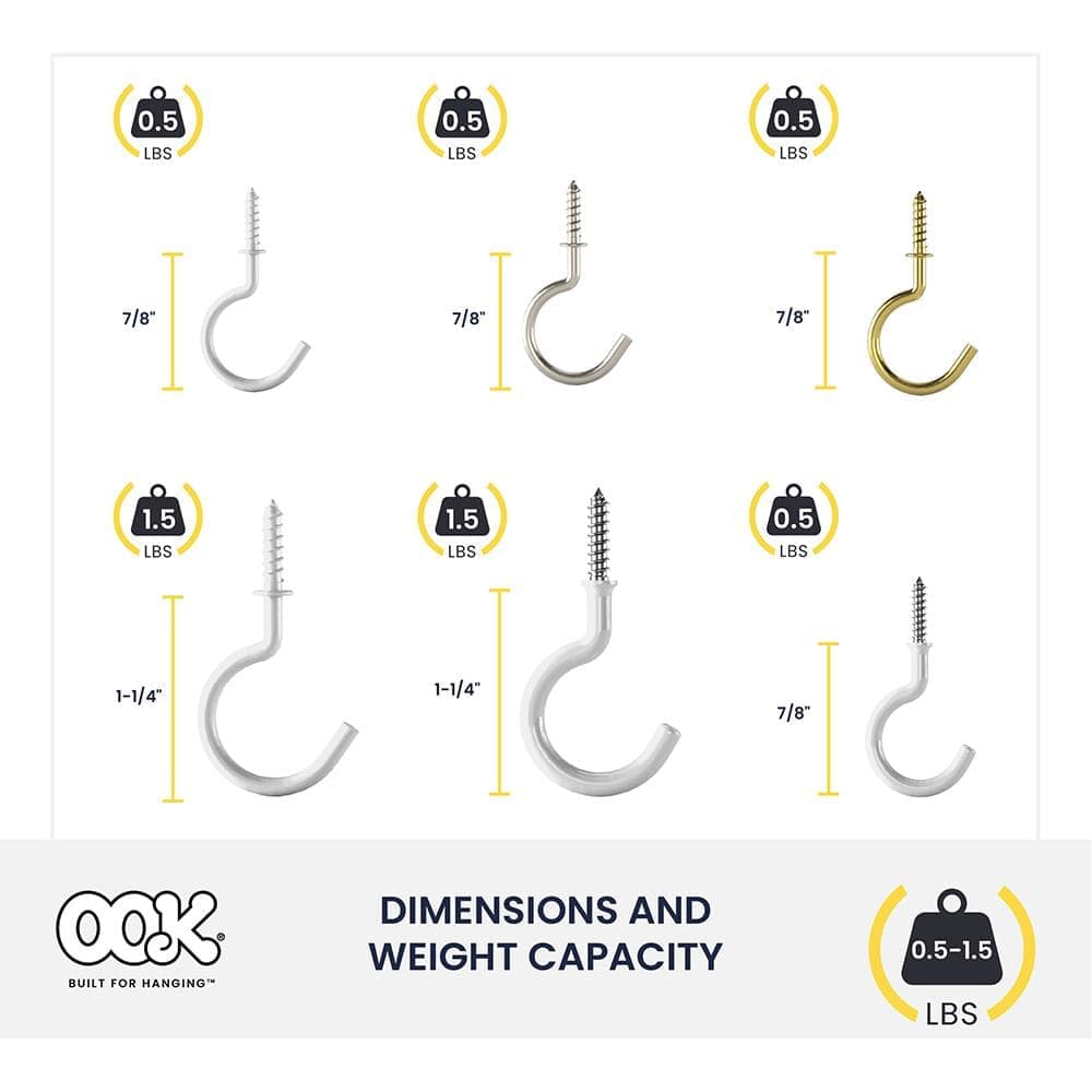 (40-Pack) 7/8 in. White Cup Hook (2)
