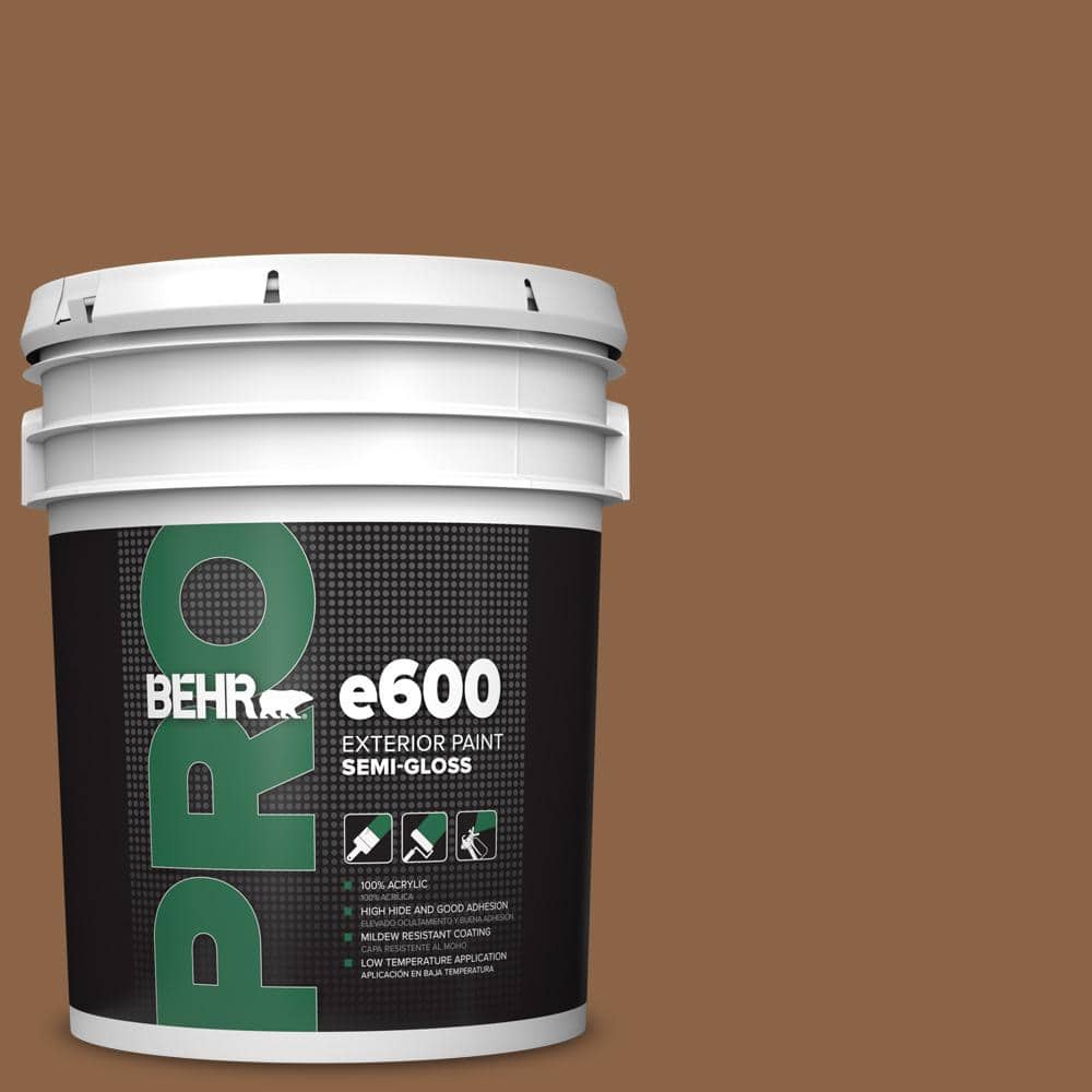 BEHR PRO 5 gal. #S240-7 Leather Work Semi-Gloss Exterior Paint