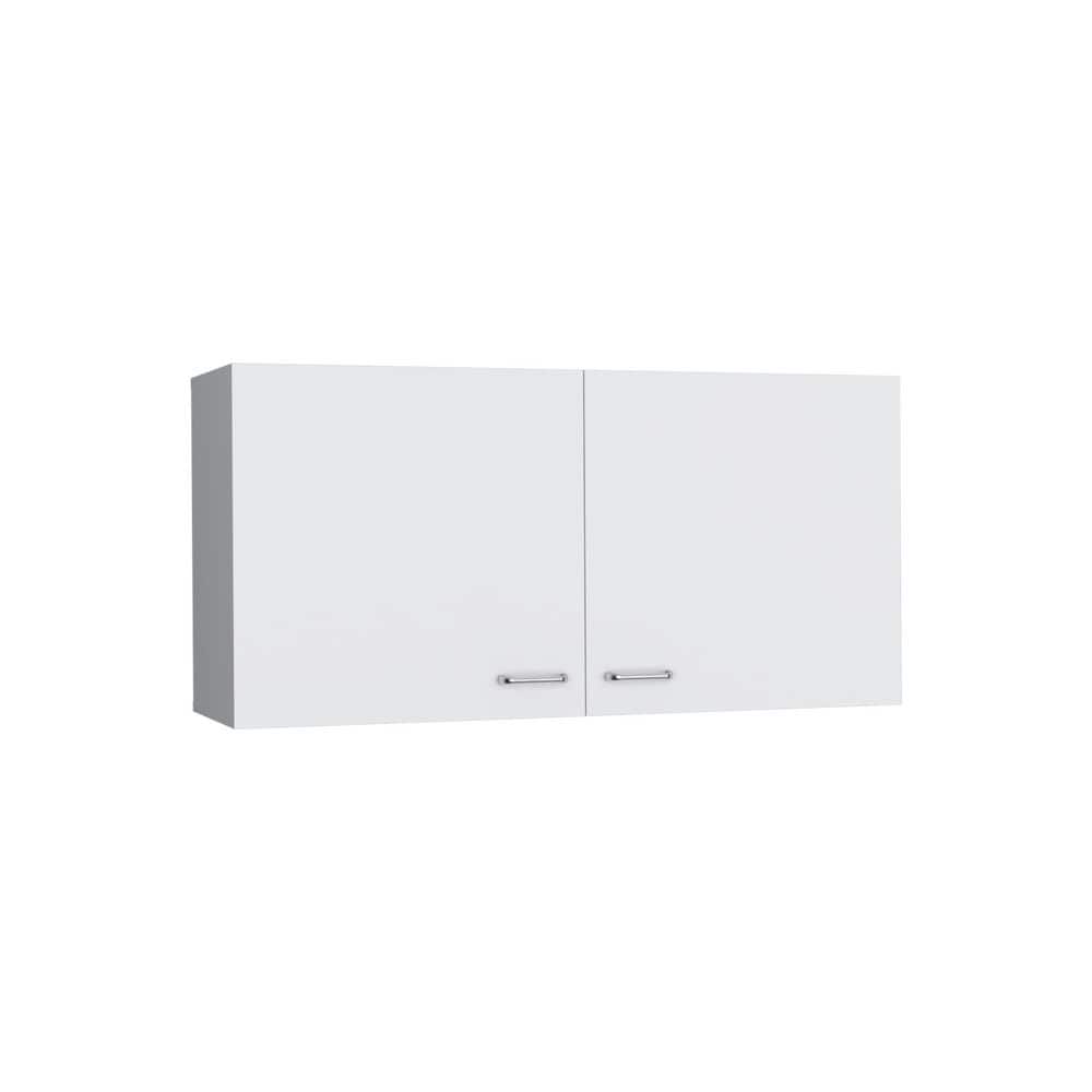 Tahanbath 13.00 in. W x40.00 in. D x 20.00 in. H Bathroom Storage Wall Cabinet in White with 2-Doors (1)