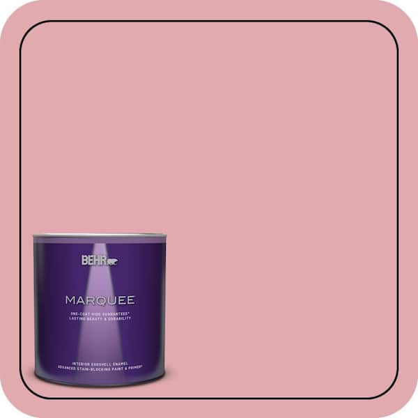 BEHR PREMIUM PLUS #130C-3 Raspberry Lemonade Enamel Interior/Exterior Paint & Primer Color Sample (4)
