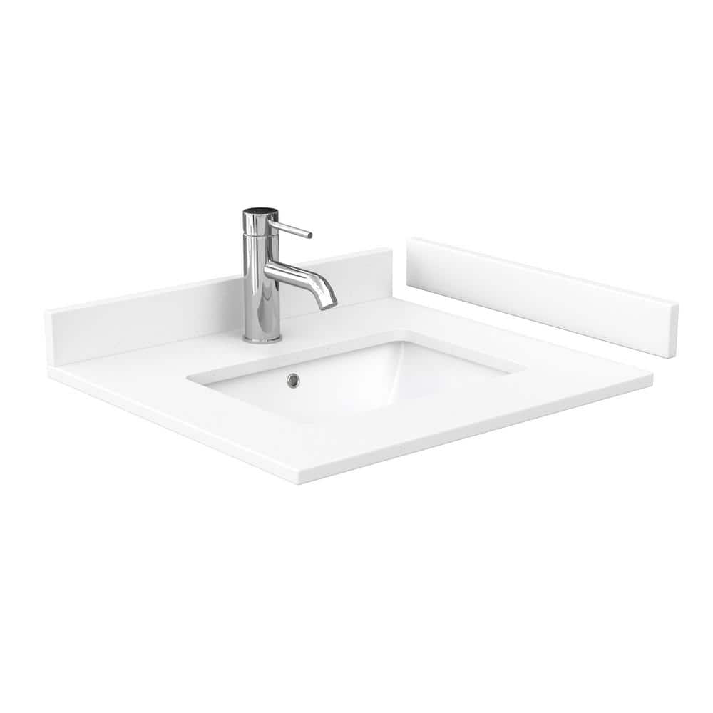 Wyndham Collection 48 in. W 22 in. D Marble Single Basin Vanity Top White Carrara with White Basin