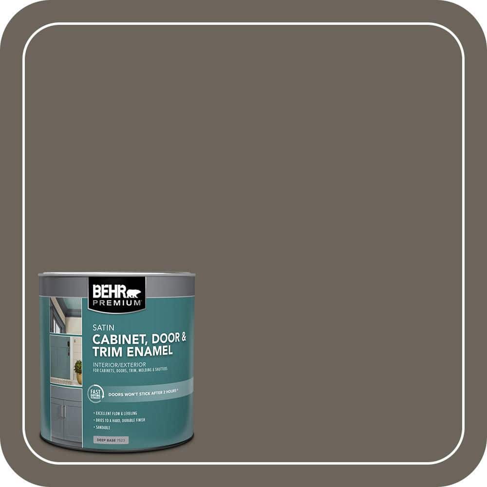 BEHR PREMIUM 1 qt. #N360-6 Patio Stone Satin Enamel Interior/Exterior Cabinet, Door & Trim Paint (1)
