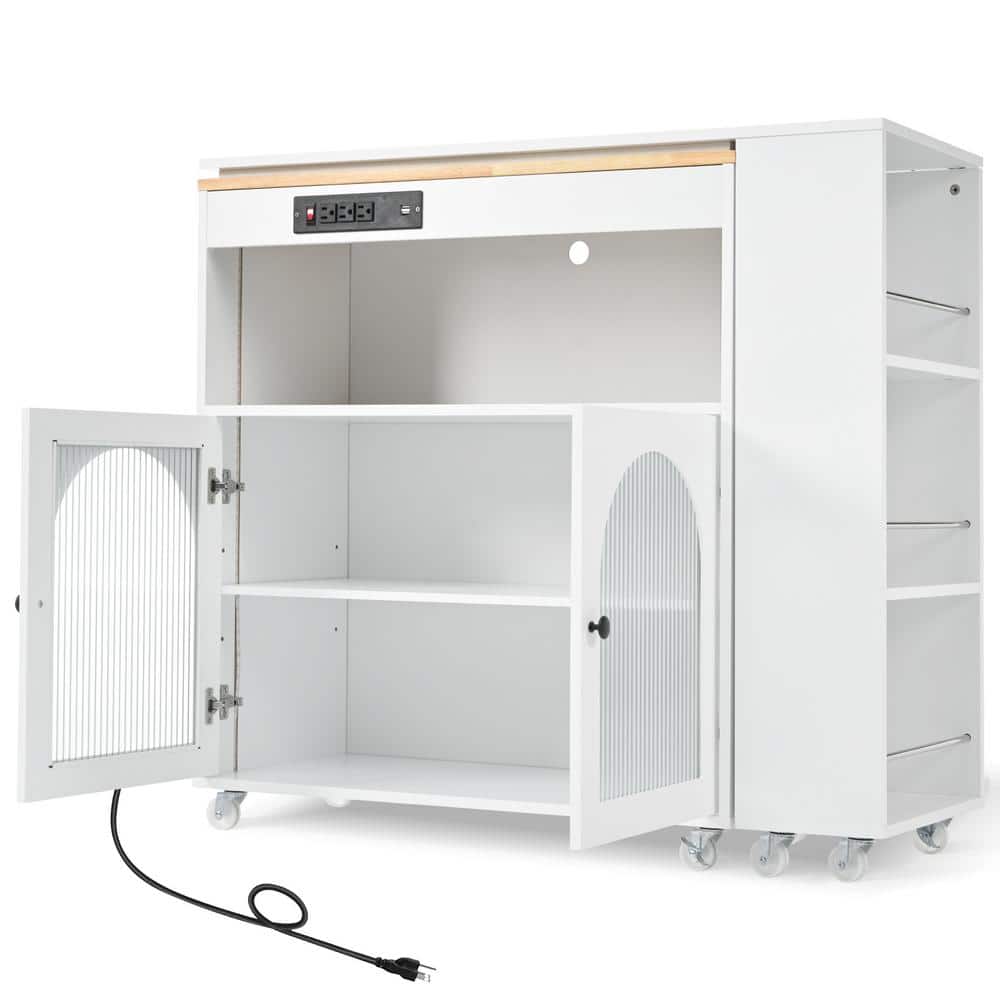 COWLOWN 33.2 in. W 15.75 in. D 37.1 in. H Bathroom Linen Cabinet (1)