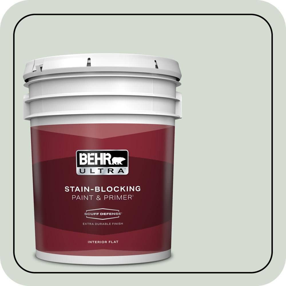 BEHR ULTRA 5 gal. #N400-1 Mountain Morn Extra Durable Flat Interior Paint & Primer