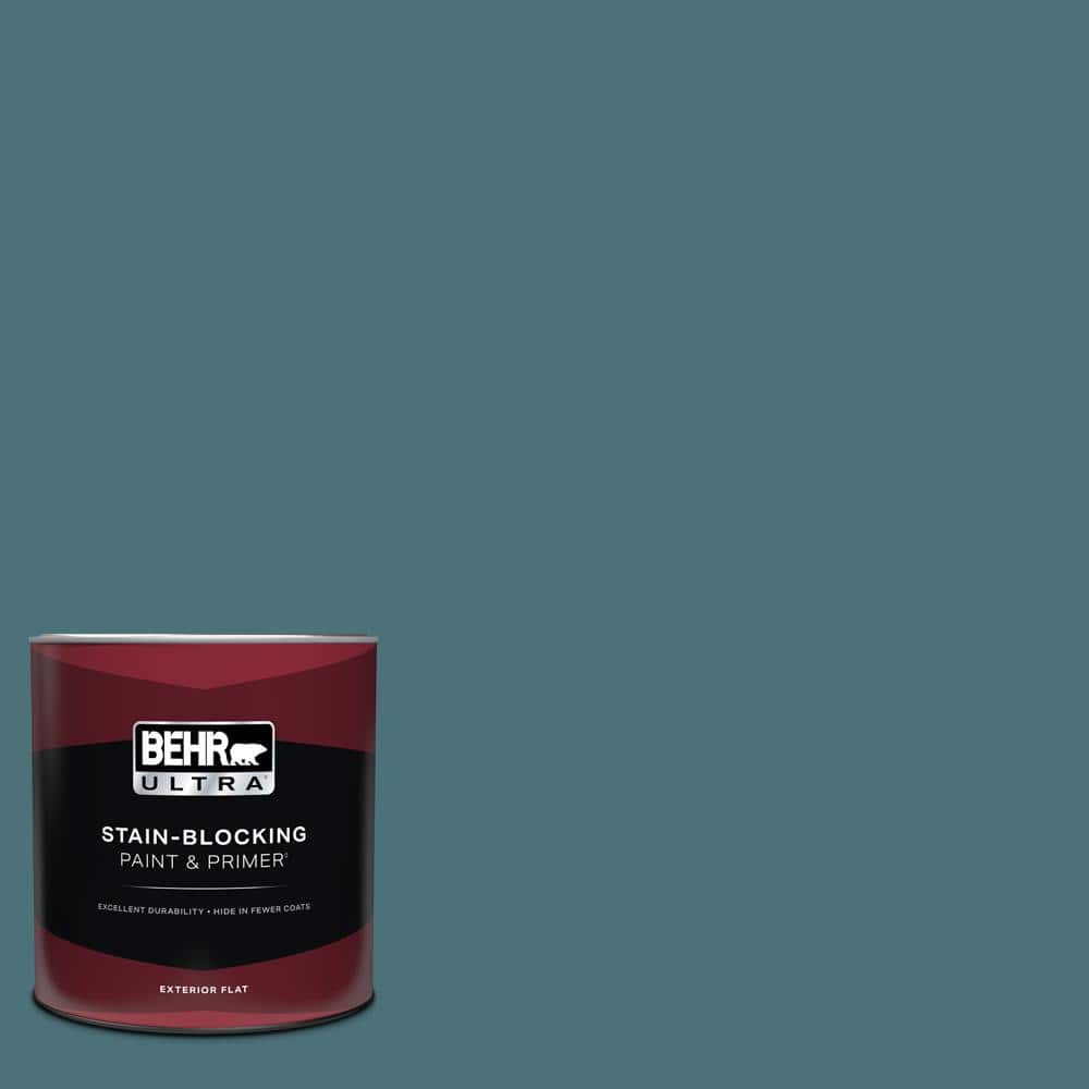 BEHR ULTRA 1 qt. #S450-6A River Rapids Flat Exterior Paint and Primer