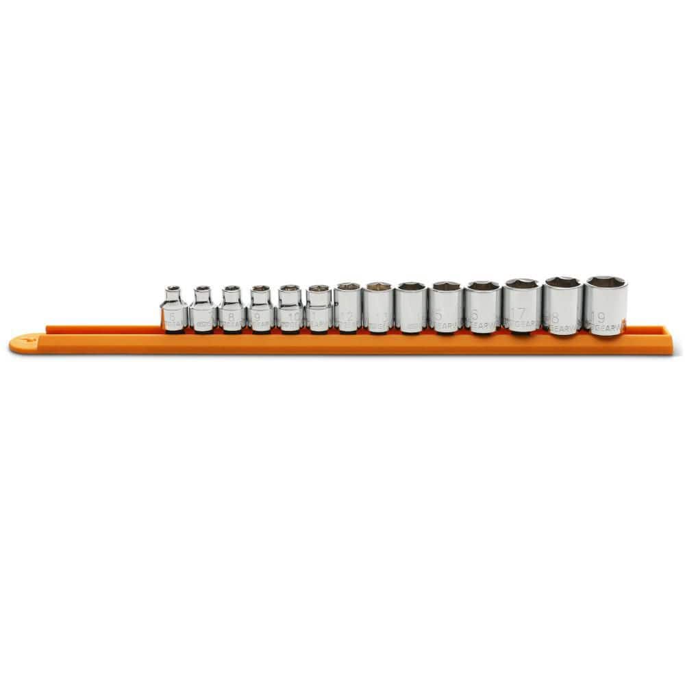 GEARWRENCH 3/8 in. Drive Metric 6-Point Standard Socket Set (14-Piece)