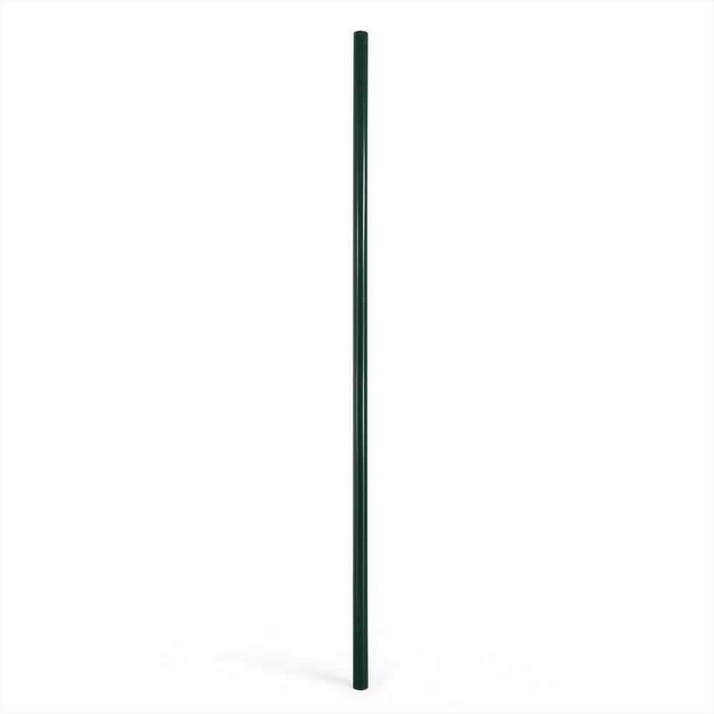Fencer Wire Black Galvanized 2-3/8 in. x 2-3/8 in. x 8 ft. Steel Corner Chain Link Fence Terminal Post (1 pack) (1)