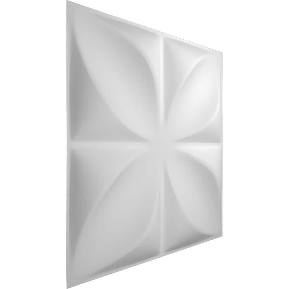 Ekena Millwork 5/8 in. x 11-7/8 in. x 11-7/8 in. PVC White Helene EnduraWall Decorative 3D Wall Panel (0.98 sq. ft.) (3)