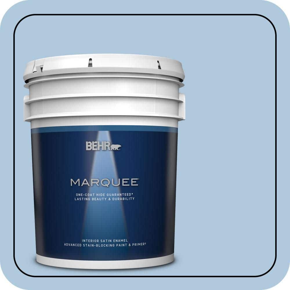 BEHR MARQUEE 5 gal. #M510-2 Life At Sea Satin Enamel Interior Paint & Primer