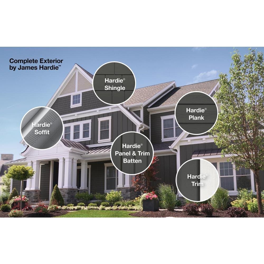 James Hardie Hardie Panel HZ10 48 in. x 96 in. Primed Sierra 8 Fiber Cement Panel Siding (3)