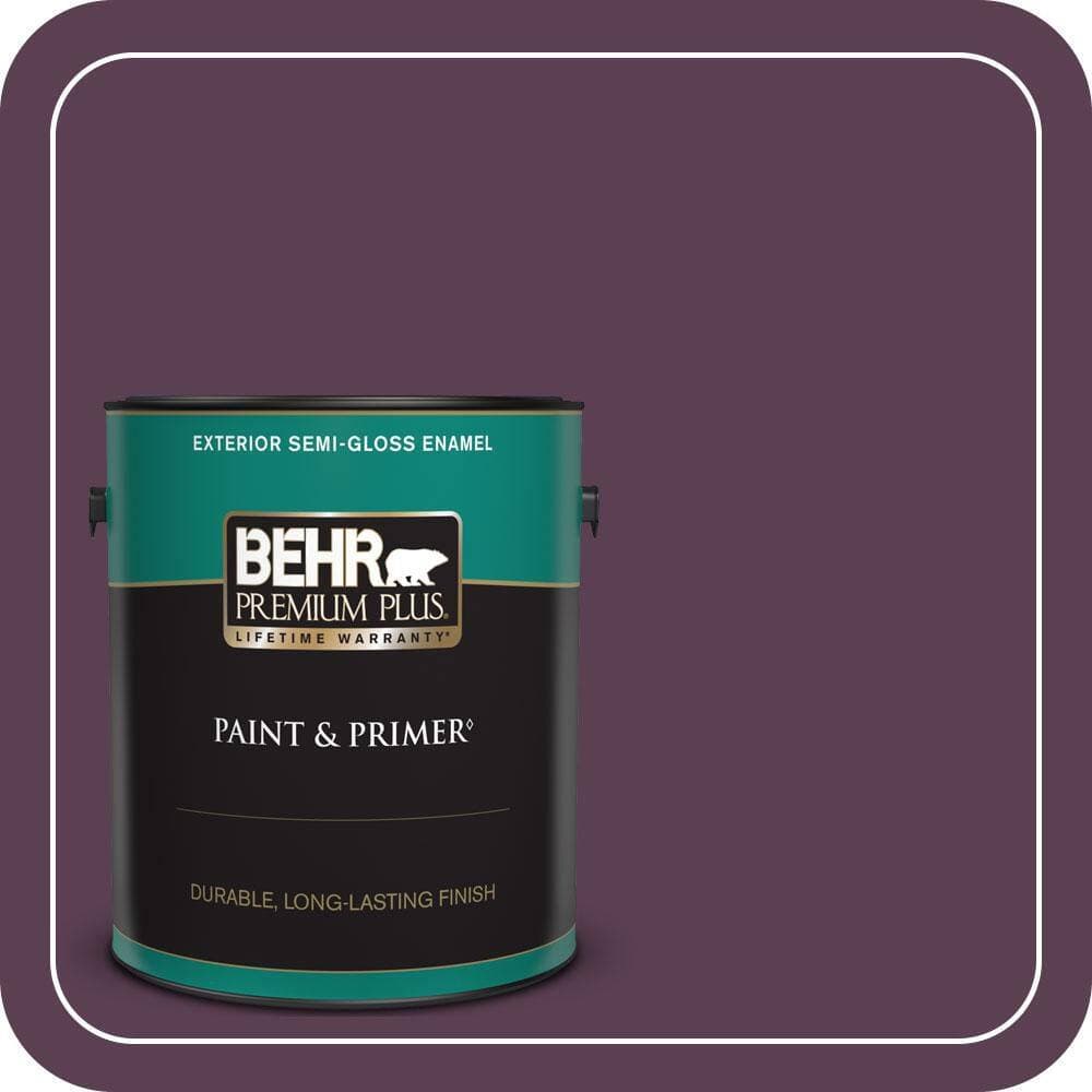 BEHR PREMIUM PLUS 1 gal. #PPU17-03 Vixen Semi-Gloss Enamel Exterior Paint & Primer