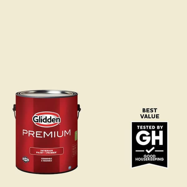 Glidden Premium 1 gal. PPG1091-1 Candlewick Eggshell Interior Latex Paint (2)