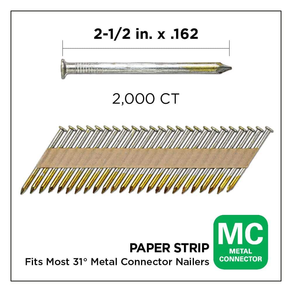 PRO-FIT 1-1/2 in. x 0.148 31° Hot Dipped Galvanized Smooth Shank Paper Tape Joist Hanger Nails (2000-Per Box) (2)