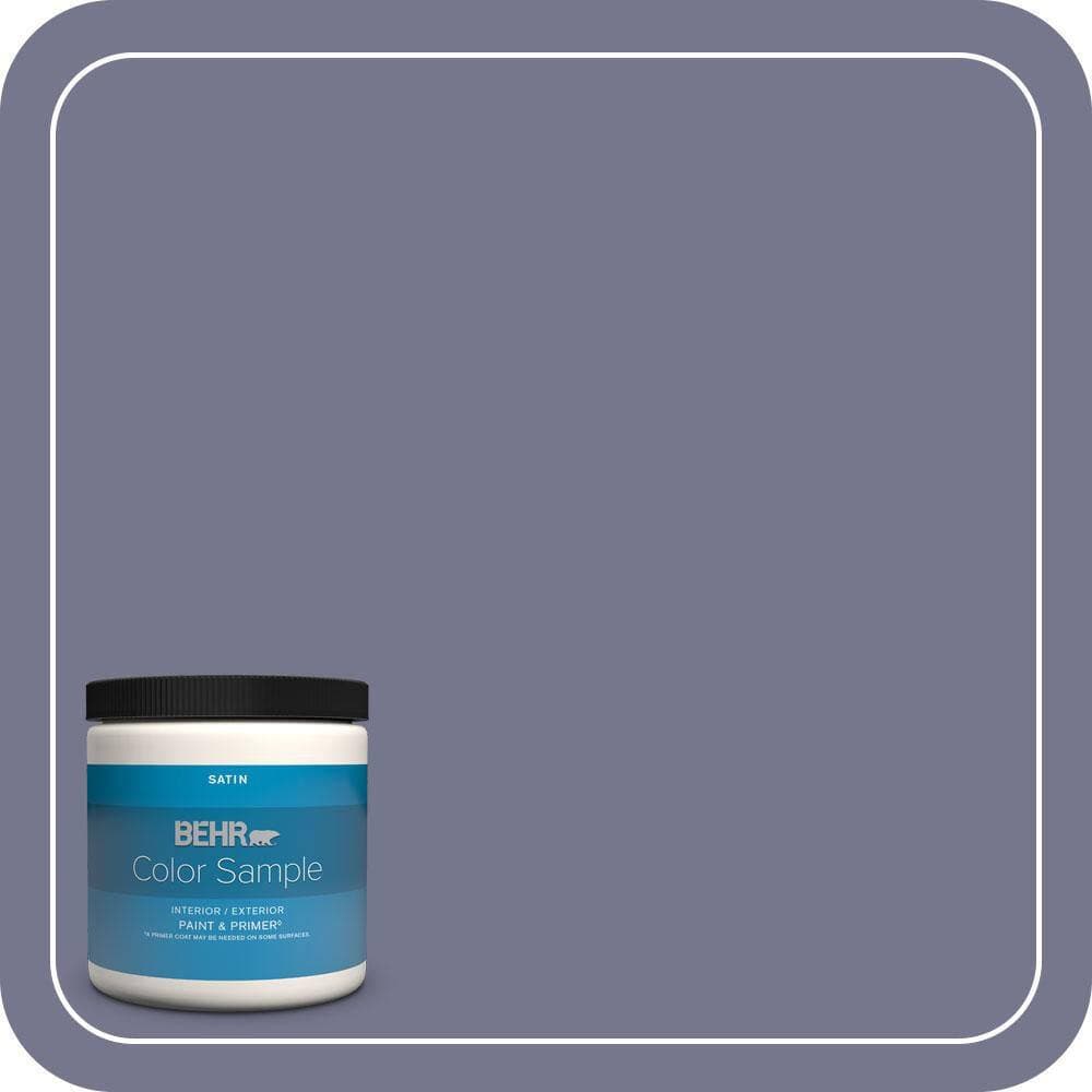 BEHR PREMIUM PLUS 8 oz. #630F-5 Vintage Satin Enamel Interior/Exterior Paint & Primer Color Sample