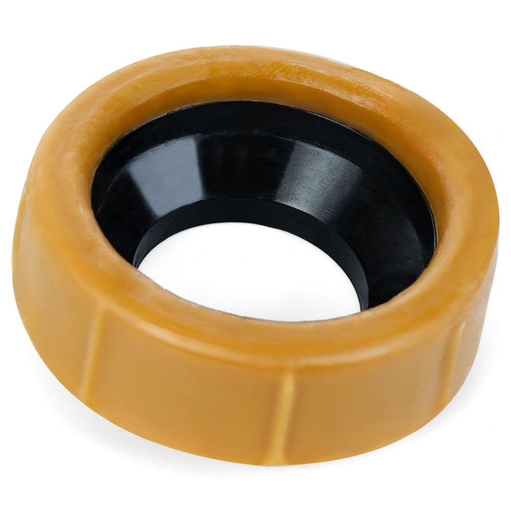 HOME-FLEX Extra Thick Reinforced Toilet Wax Ring with Plastic Horn and Zinc-Plated Toilet Bolts
