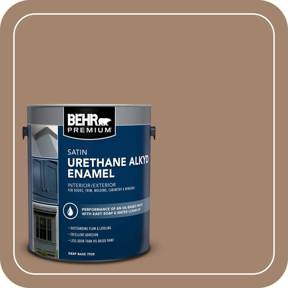 BEHR PREMIUM 1 gal. #AE-17 Rustic Hills Urethane Alkyd Satin Enamel Interior/Exterior Paint (1)