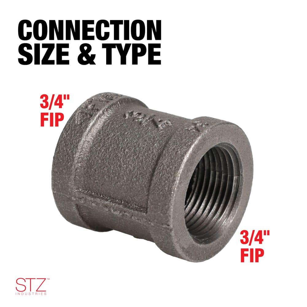 STZ 3/4 in. FIP Black Iron Coupling (10-Pack) (2)