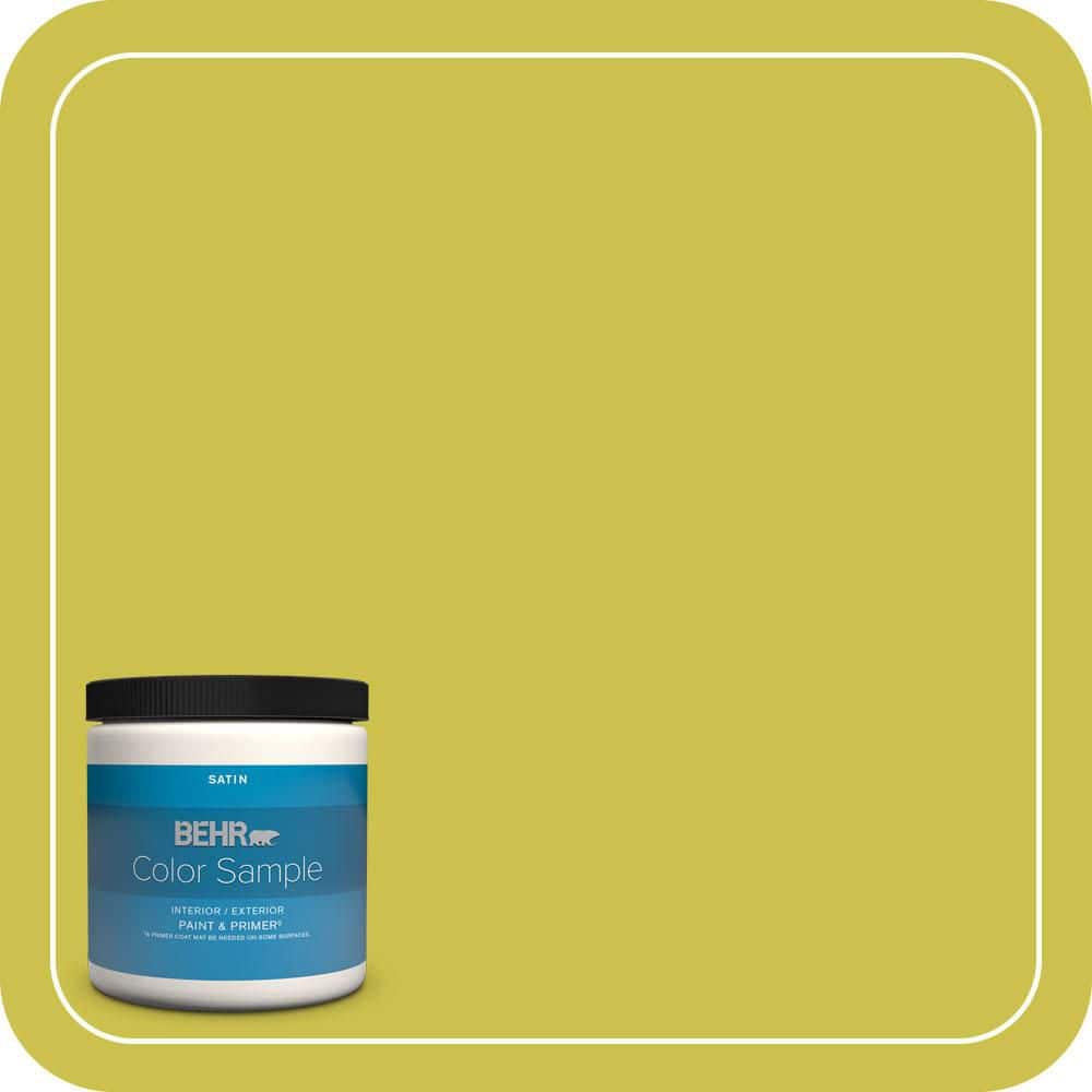 BEHR PREMIUM PLUS #P340-5A Cilantro Lime Enamel Interior/Exterior Paint and Primer Color Sample