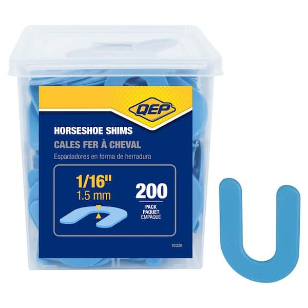 QEP 1/16 in. Horseshoe Shim Tile Spacers for Marble Granite and Stone Floor and Wall Installations (200-Pack)