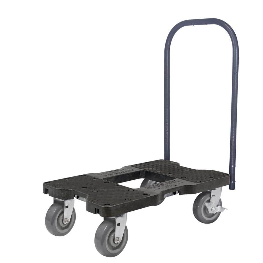 SNAP-LOC 1,800 lbs. Capacity Super-Duty Professional E-Track Push Cart Dolly in Black (1)