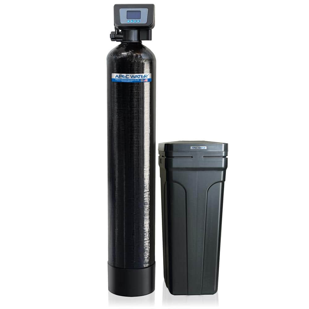 APEC Water Systems Water Softener 45K Grains-Luxurious Quality Soft Water, Highly Efficient Digital Control- for Whole House 4-6 Bathrooms (1)