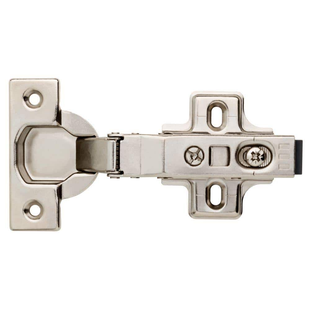 Liberty 5 Pair Framelesss 35 mm 110-Degree Full Overlay Soft Close Nickel Cabinet Hinge (10 Pieces)