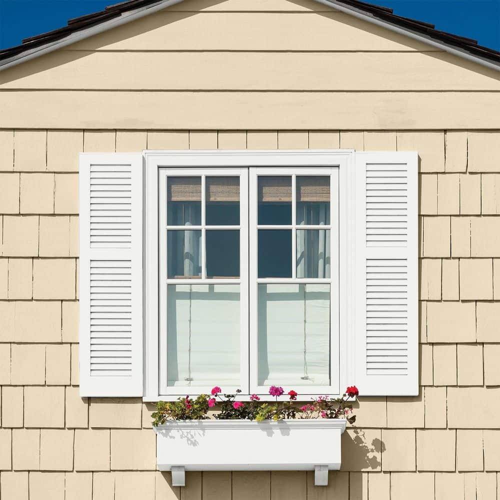 Glidden Premium 1 qt. PPG1001-1 Delicate White Satin Exterior Latex Paint (4)