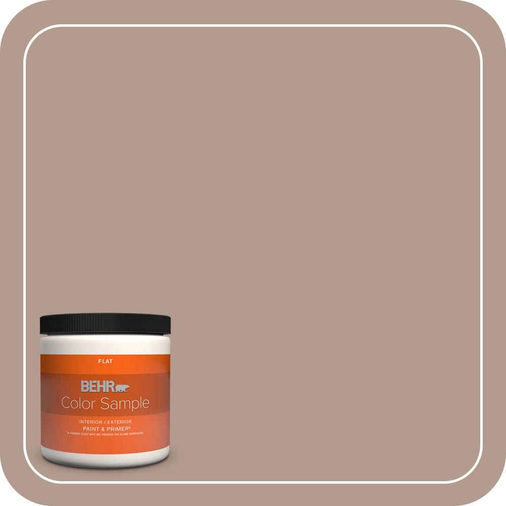 BEHR PREMIUM PLUS 8 oz. #PPU5-15 Postmodern Mauve Flat Interior/Exterior Paint & Primer Color Sample