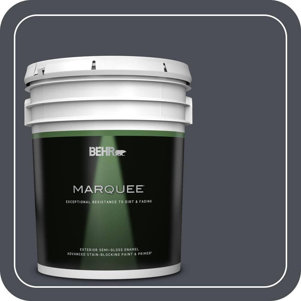 BEHR MARQUEE 5 gal. #PPU15-20 Poppy Seed Semi-Gloss Enamel Exterior Paint & Primer