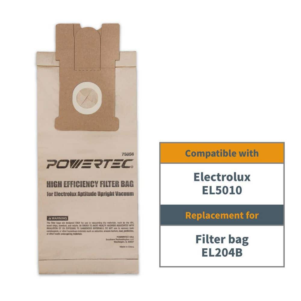 ‎POWERTEC Shop Vacuum Bags for Electrolux EL204B, Replacement Filter Bag for EL5010 Aptitude, Uprights Vacuum Cleaner (10-Pack) (3)