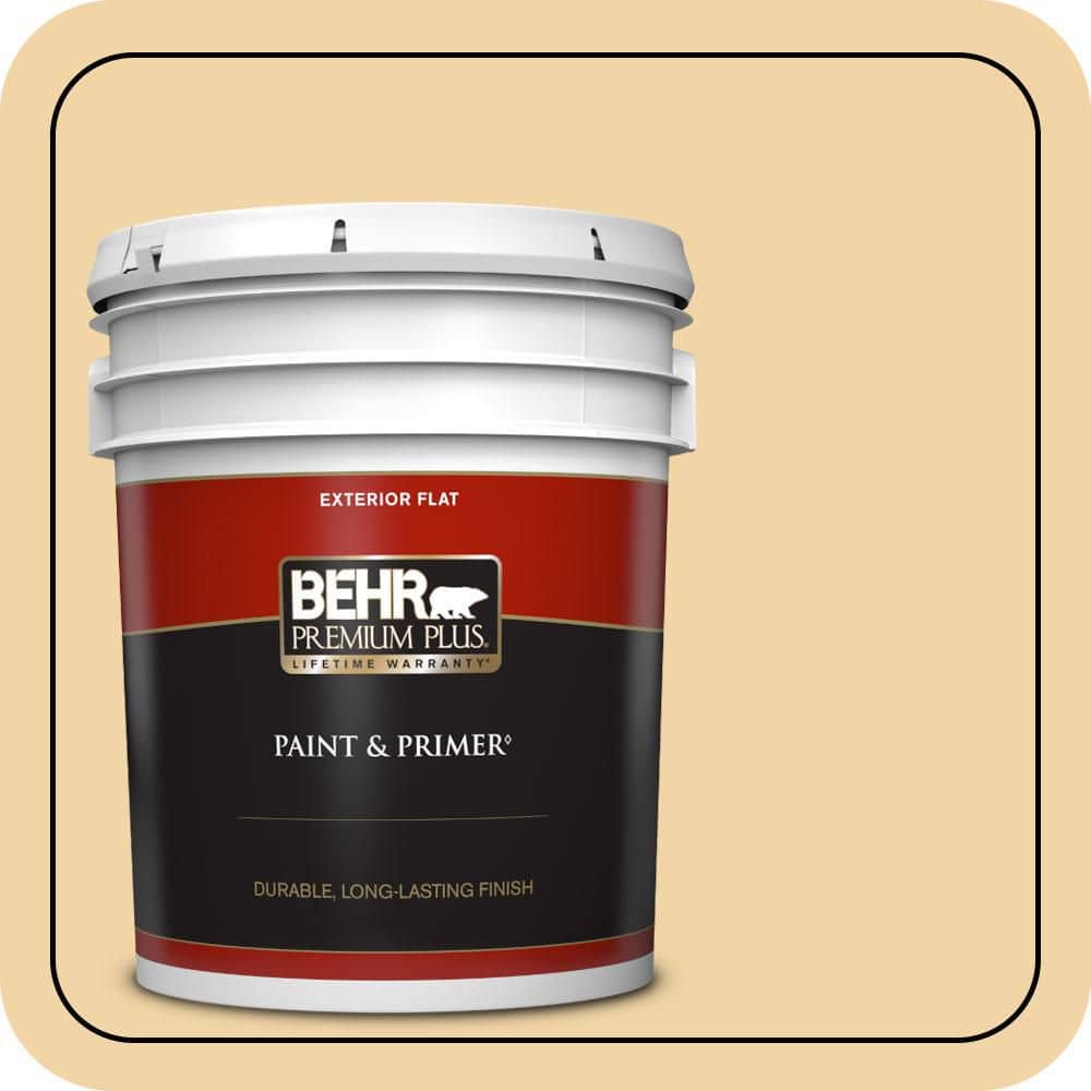 BEHR PREMIUM PLUS 5 gal. #PMD-93 Garbanzo Bean Flat Exterior Paint & Primer