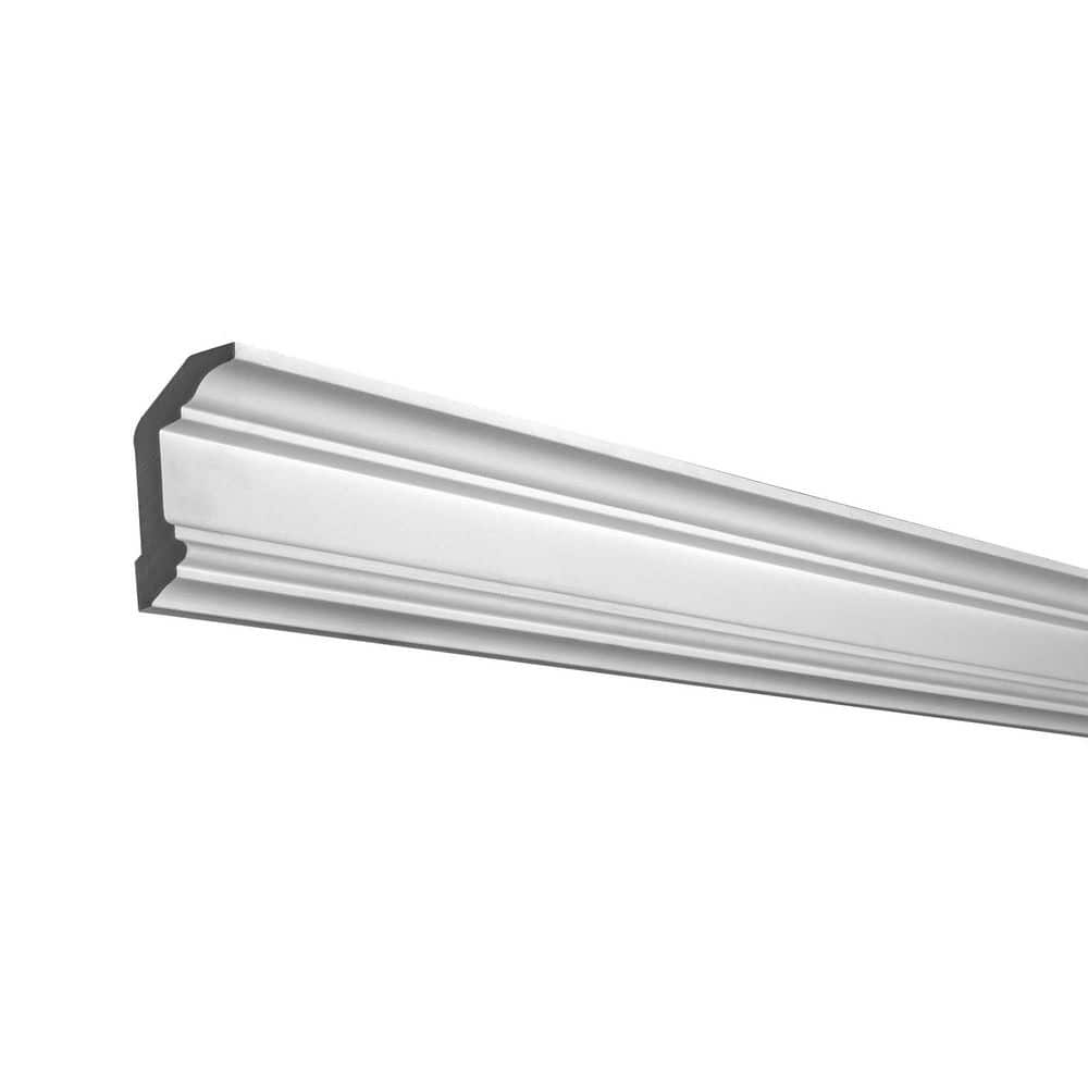 American Pro Decor 2-1/4 in. x 3-7/8 in. x 94-1/2 in. Plain Polyurethane Crown Moulding Pro Pack 31-1/2 LF (4-Pack) (1)