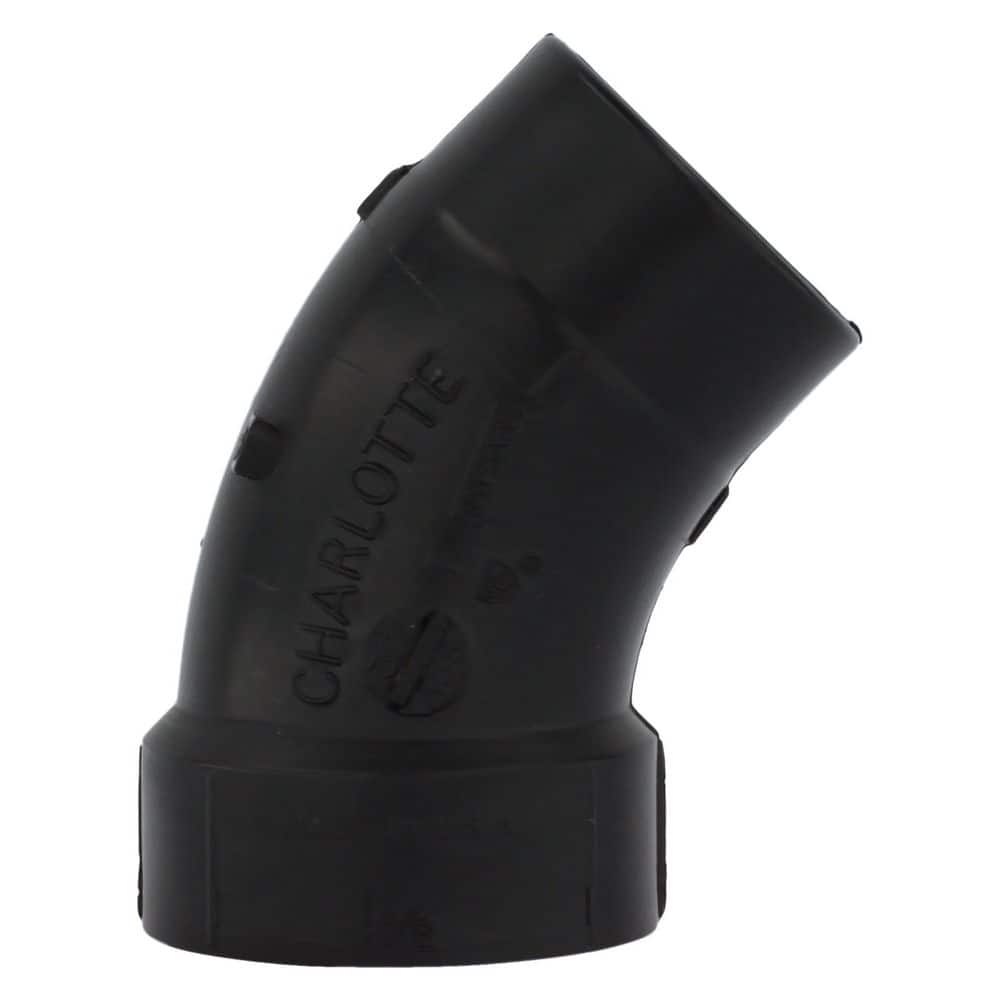 Charlotte Pipe 3 in. ABS DWV 45-Degree Hub Spigot Street Elbows (3)