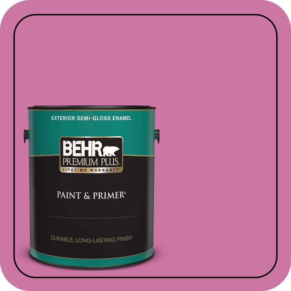 BEHR PREMIUM PLUS 1 gal. #P120-4 Heart Breaker Semi-Gloss Enamel Exterior Paint & Primer