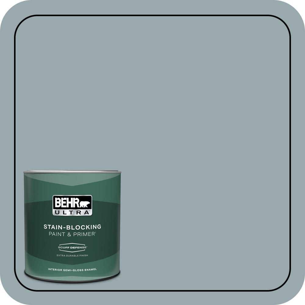 BEHR ULTRA 1 qt. #N470-4 NorWester Extra Durable Semi-Gloss Enamel Interior Paint & Primer