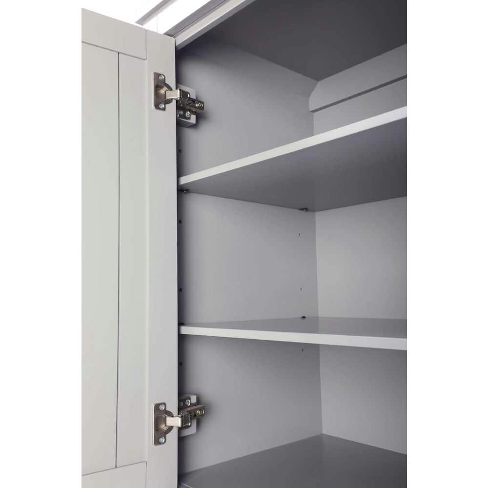 TIMELESS HOME 20 in. W x 18 in. D x 72 in. H Gray Freestanding Linen Cabinet (3)