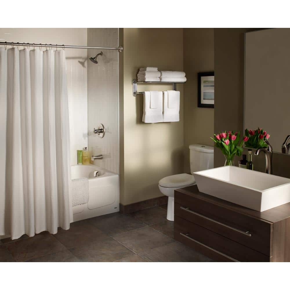 Franklin Brass Align-Lock 4 Towel Holders Wall Mounted 24 in. Towel Rack in Bright Stainless (2)