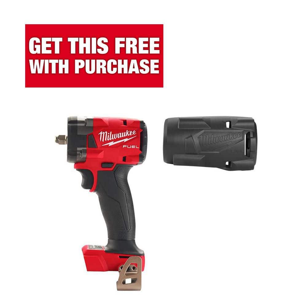 Milwaukee M18 FUEL Gen-2 18V Lithium-Ion Brushless Cordless 3/8 in. Compact Impact Wrench with Friction Ring and Boot (1)