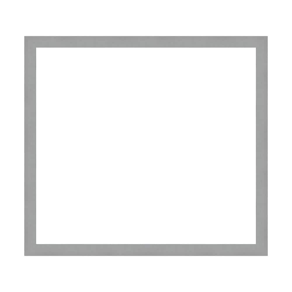 Amanti Art Mirror Makeover Brushed Nickel 41.25 in. W x 37.25 in. H Bathroom Mirror Frame Border Kit-Fits a 40 x 36 Mirror (1)